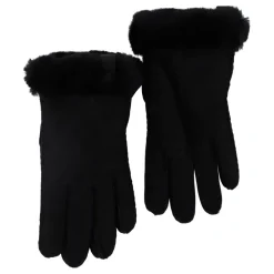 DAMES UGG Shorty handschoen met leren afwerking