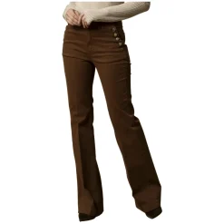 DAMES Kocca Jeans^Sierlijke knoopdetail slim fit broek