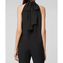 DAMES Philipp Plein Shirts^Silk Crepe de Chine Tie Neck Halter Top