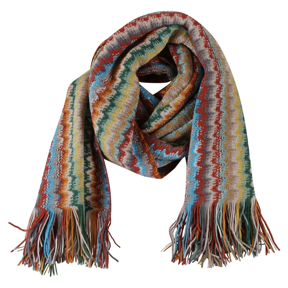 Heren Missoni Sjaal met Franjes