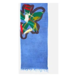 DAMES Exquisite J Sjaals^Sjaal met grafisch patroon en franjes