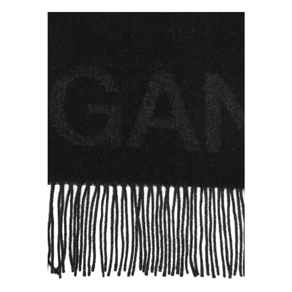 DAMES Ganni Sjaals^Sjaal met logo