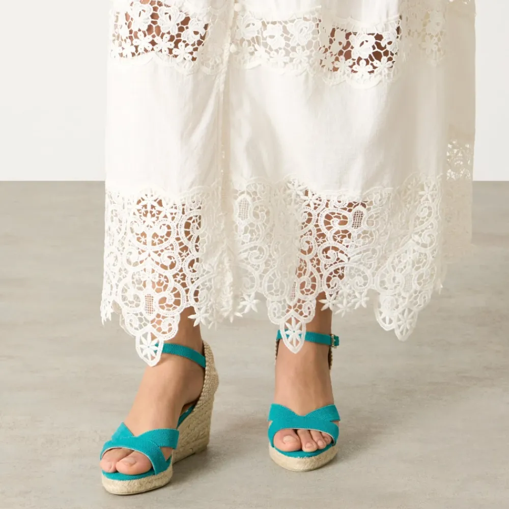 DAMES Castañer Sleehakken^SLEEHAKSANDALEN MET 7 CM HAK