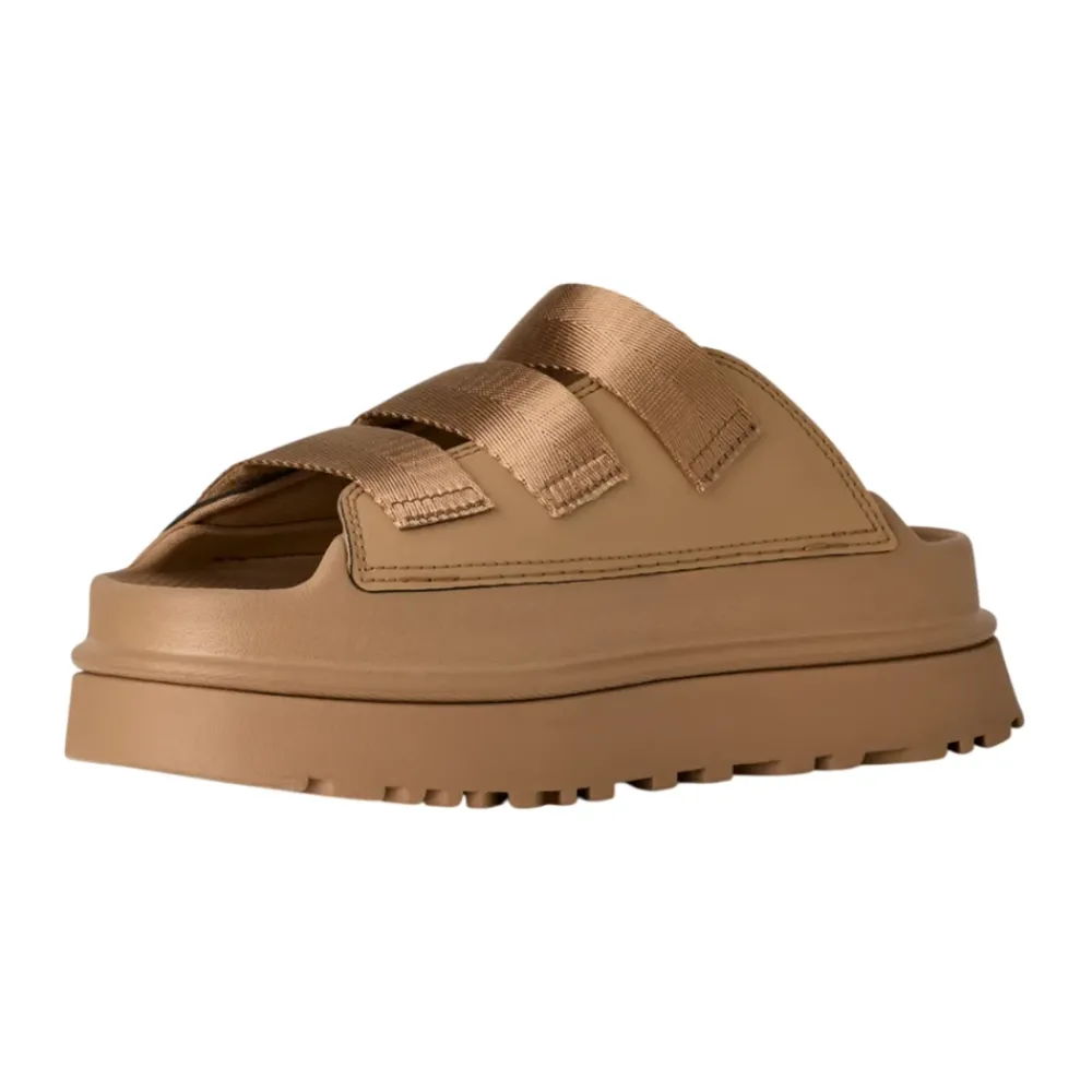 DAMES UGG Slides GoldenGlow Dark Sand