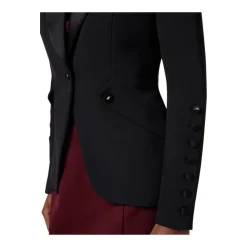 DAMES Elisabetta Franchi Slim Fit Crepe Blazer met Tuxedo Details