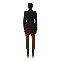 DAMES Elisabetta Franchi Slim Fit Crepe Blazer met Tuxedo Details