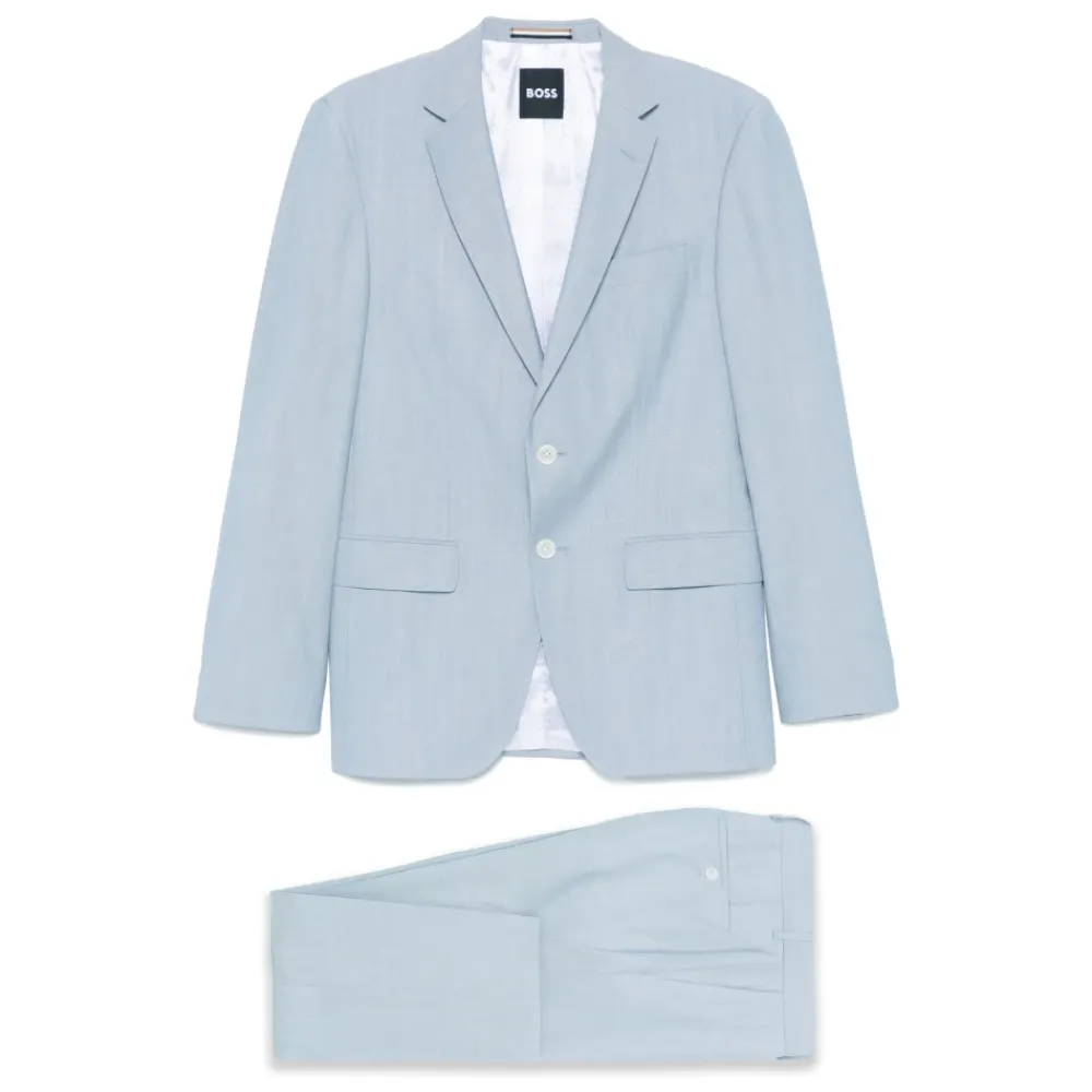 Heren Hugo Kostuums^Slim Fit Gemengd Wol Pak