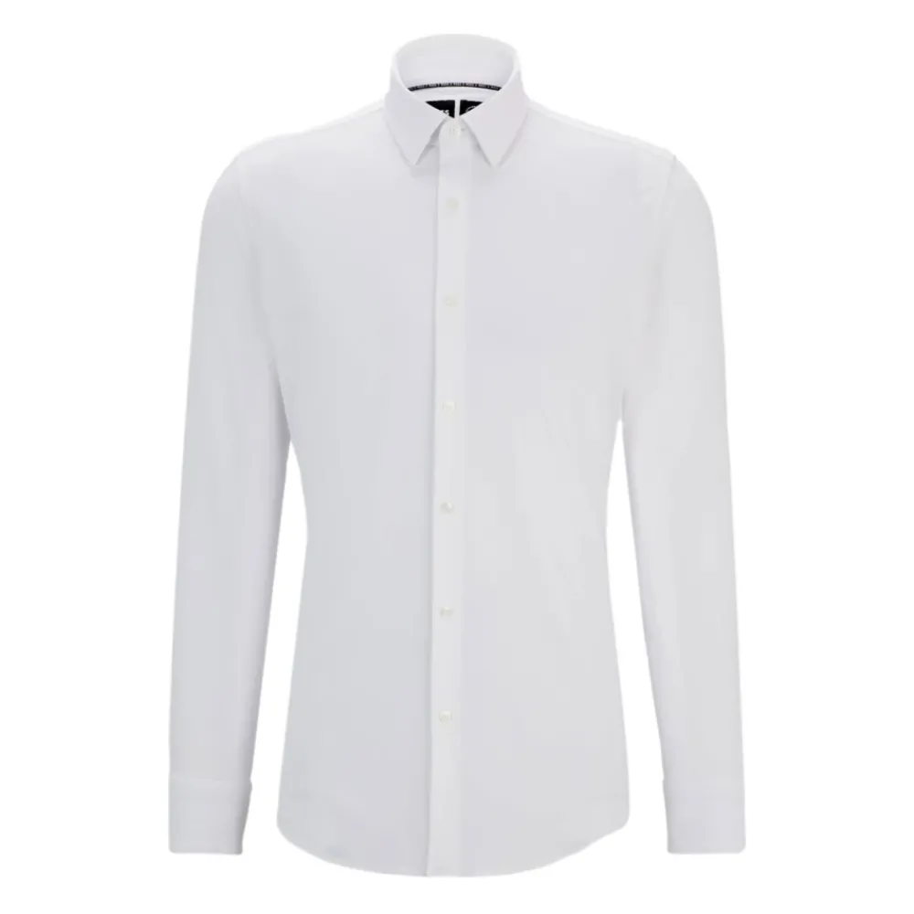 Heren Hugo Overhemden^Slim Fit Jersey Shirt Hoge Prestaties Model