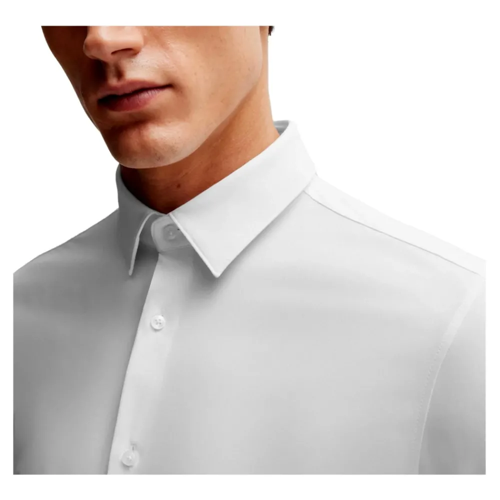 Heren Hugo Overhemden^Slim Fit Jersey Shirt Hoge Prestaties Model