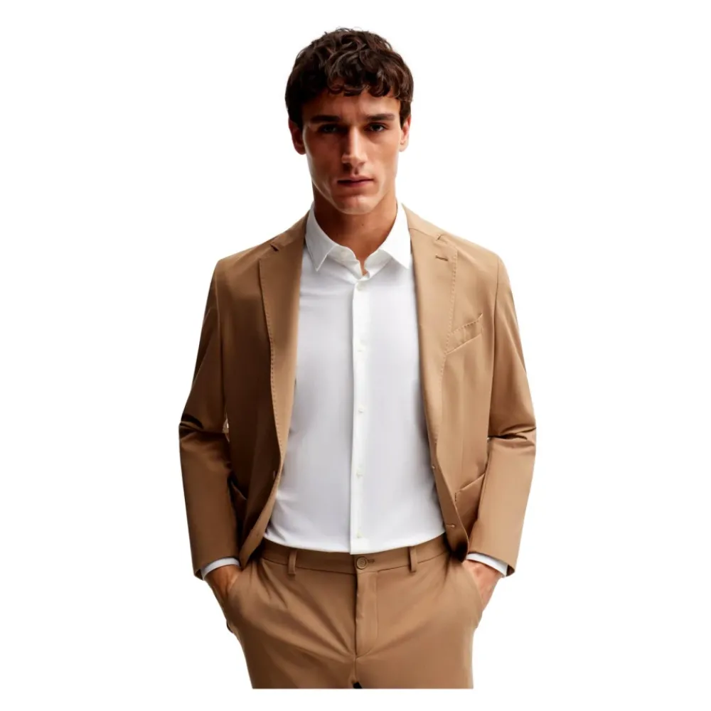 Heren Hugo Overhemden^Slim Fit Jersey Shirt Hoge Prestaties Model