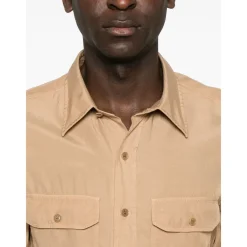 Heren Tom Ford Slim Fit Military Twill Shirt