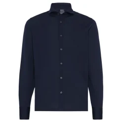 Heren Boggi Milano Overhemden^Slim Fit Polo Shirt in Filo Di Scozia Piqué
