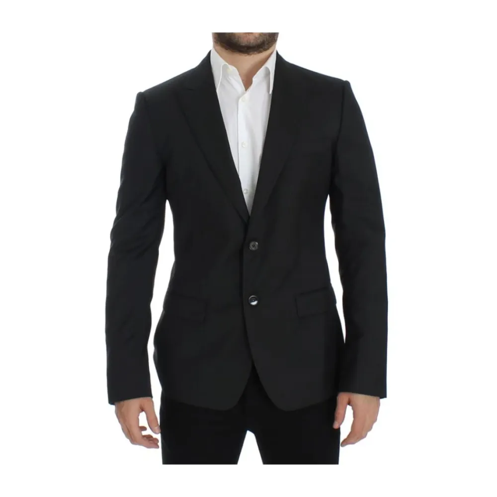 Heren Dolce & Gabbana Kostuums^Slim Fit Wol Blazer
