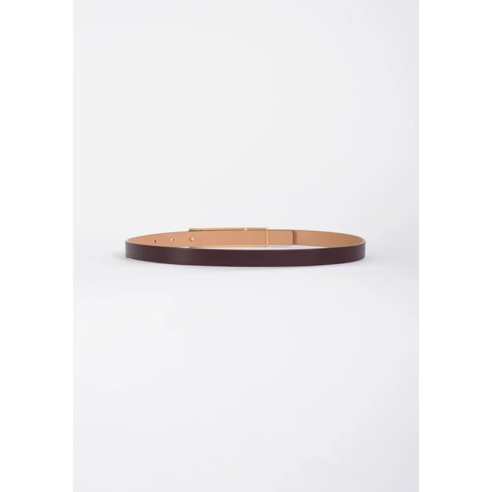 DAMES Elisabetta Franchi Slim Logo Buckle Belt