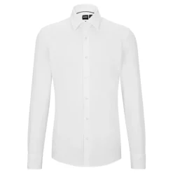 Heren Hugo Overhemden^Slimfit overhemd met vochtregulatie