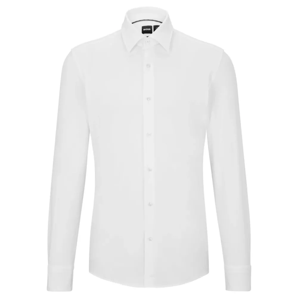 Heren Hugo Overhemden^Slimfit overhemd met vochtregulatie