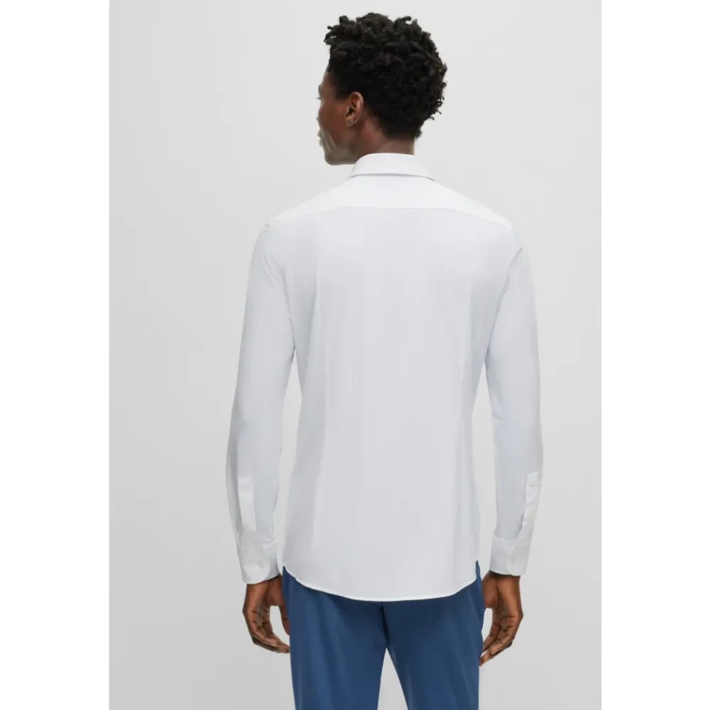 Heren Hugo Overhemden^Slimfit overhemd met vochtregulatie