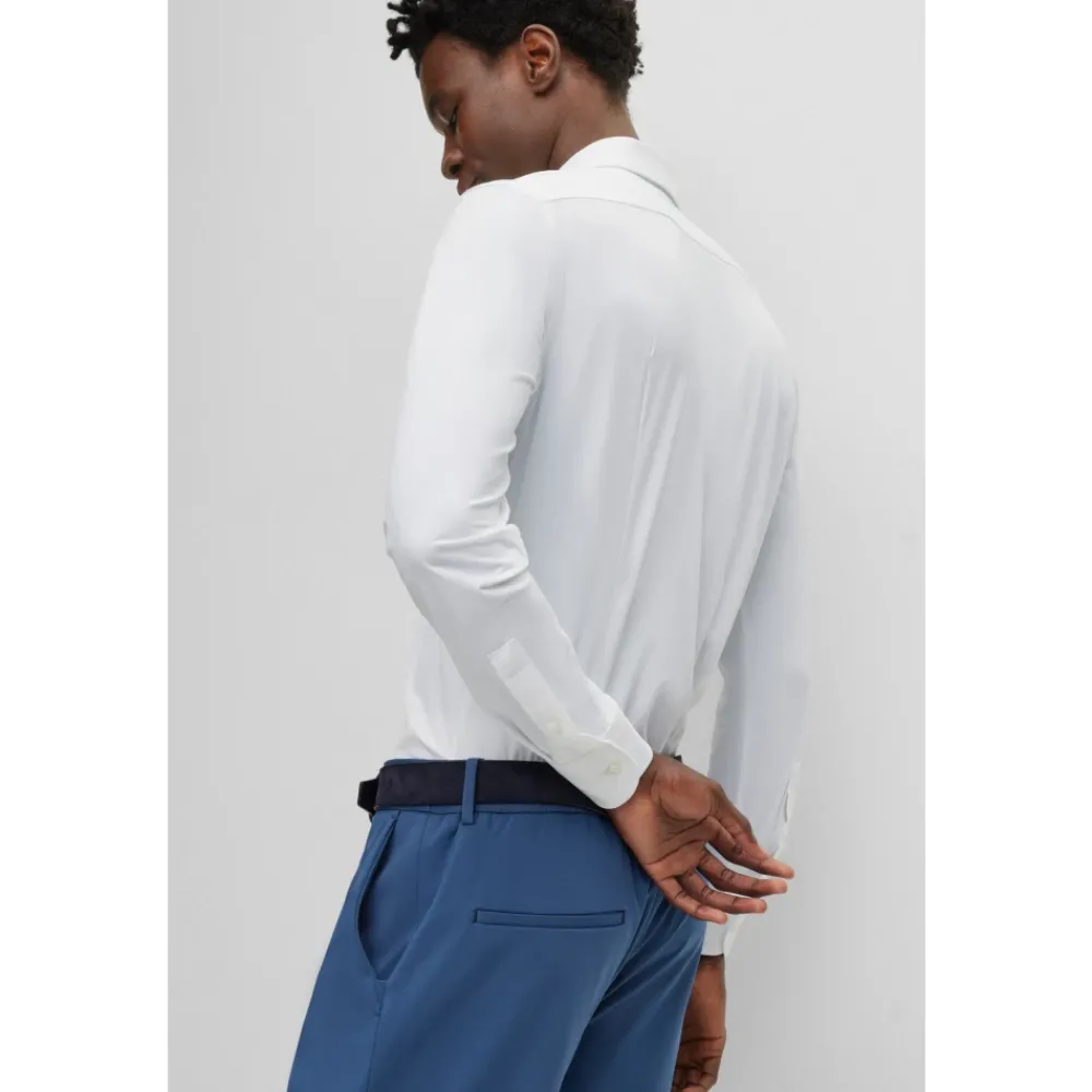 Heren Hugo Overhemden^Slimfit overhemd met vochtregulatie