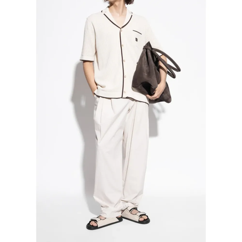 Heren Dolce & Gabbana Slippers met een logo-vormige applicatie