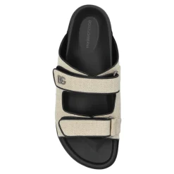 Heren Dolce & Gabbana Slippers met een logo-vormige applicatie