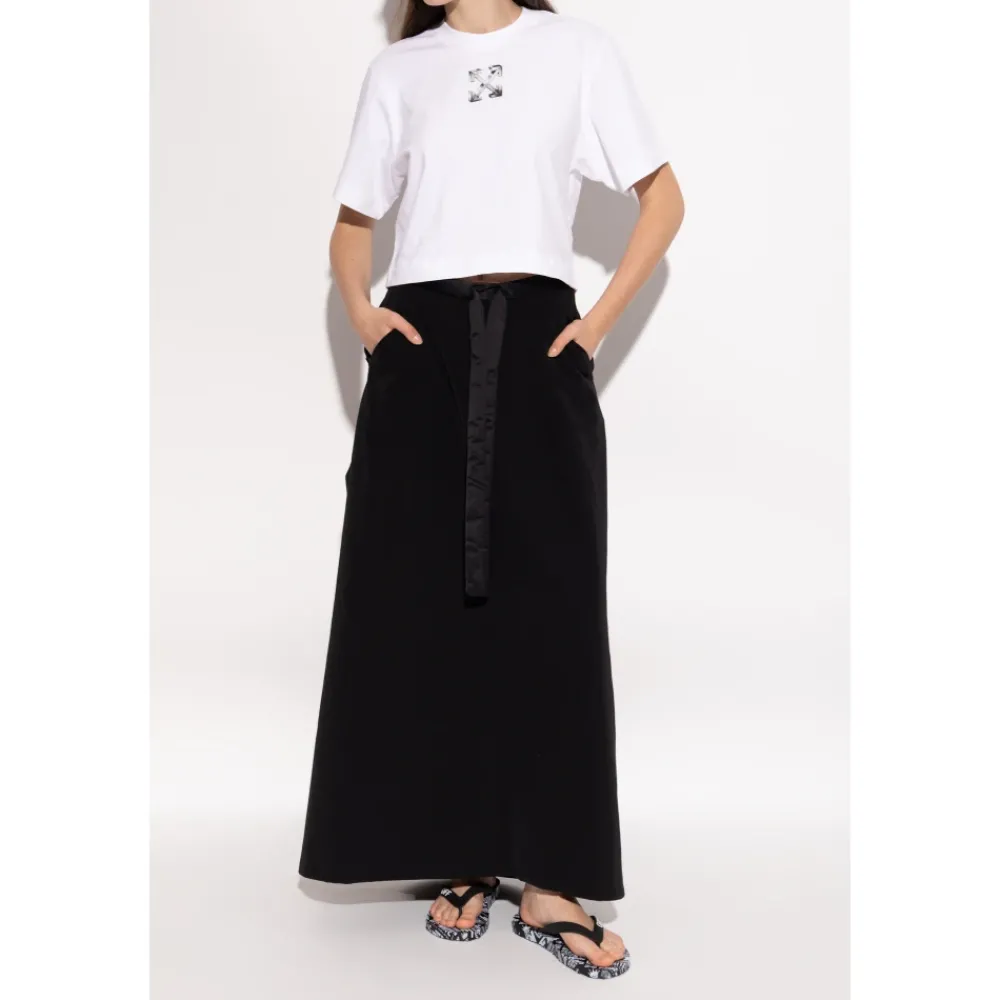 DAMES Off White Slippers^Slippers met logo