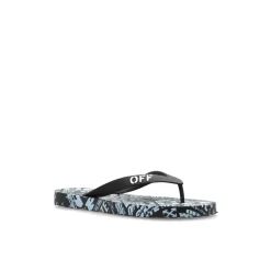 DAMES Off White Slippers^Slippers met logo
