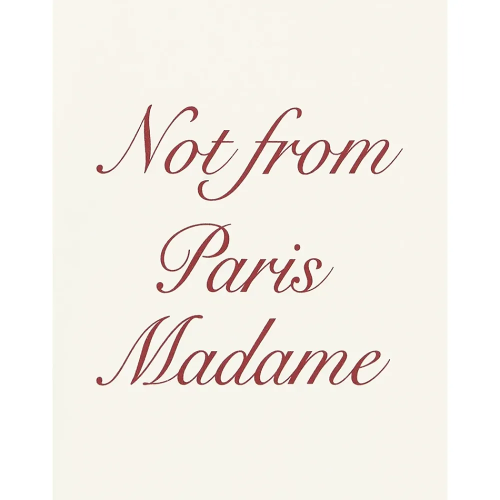 Heren Drole de Monsieur Slogan Print Lange Mouw Interlock T-shirt