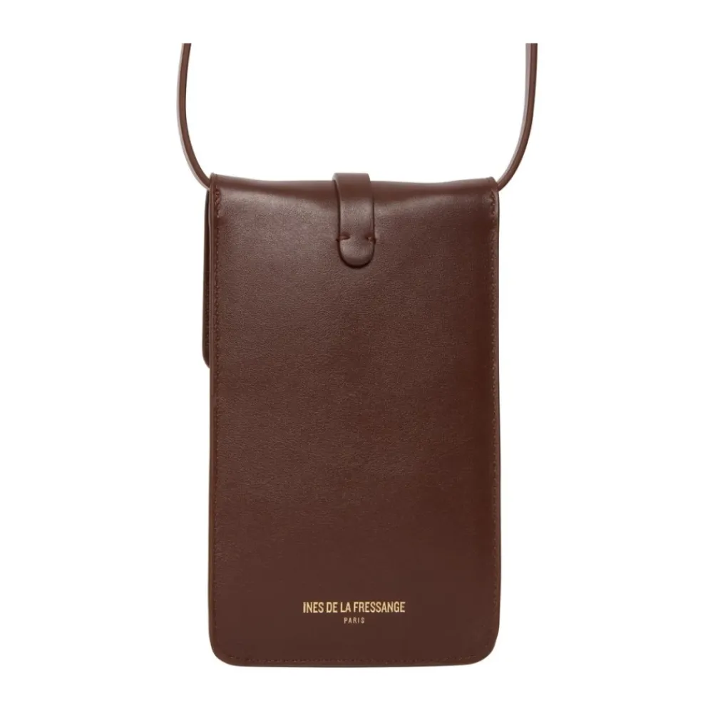 DAMES Ines de la Fressange Paris Heuptassen^Smartphone tas Léonore in leer