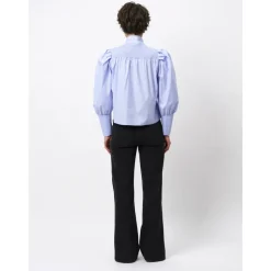 DAMES Dante 6 Blouses^Smocked blouse in Blue Mist