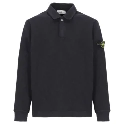 Heren Stone Island Shirts^Snap-Collar Katoenen Sweatshirt
