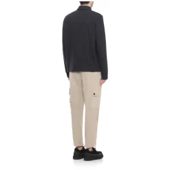 Heren Stone Island Shirts^Snap-Collar Katoenen Sweatshirt