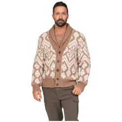 Heren Peserico Soft Mouliné Yarn Cardigan