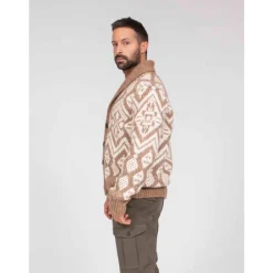 Heren Peserico Soft Mouliné Yarn Cardigan