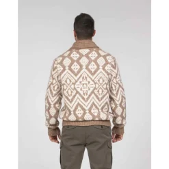Heren Peserico Soft Mouliné Yarn Cardigan