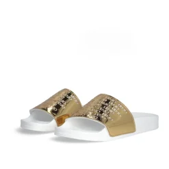 DAMES Liu Jo Spiegel wit goud sandalen met logo