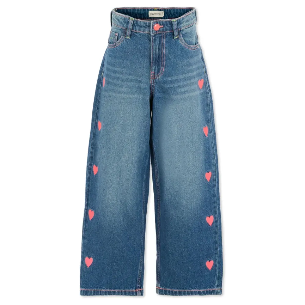 Billieblush Broeken & Jeans^Spijkerbroek met geborduurde harten