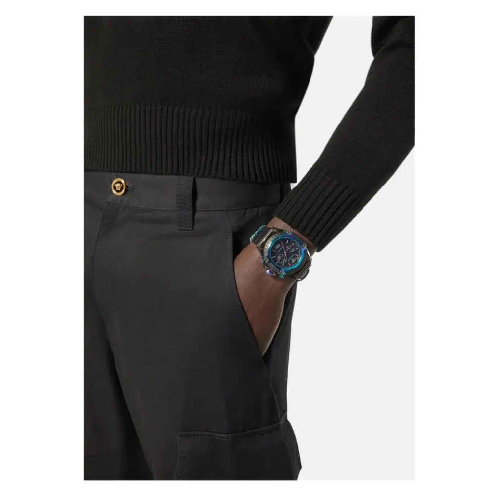 Heren Versace Sport Chrono Active Horloge Bruin/Zwart