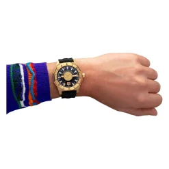 Heren Carlo Colucci Sportief roestvrijstalen horloge met siliconen band