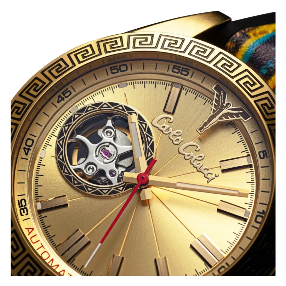 Heren Carlo Colucci Horloges^Sportief roestvrijstalen horloge met siliconen band