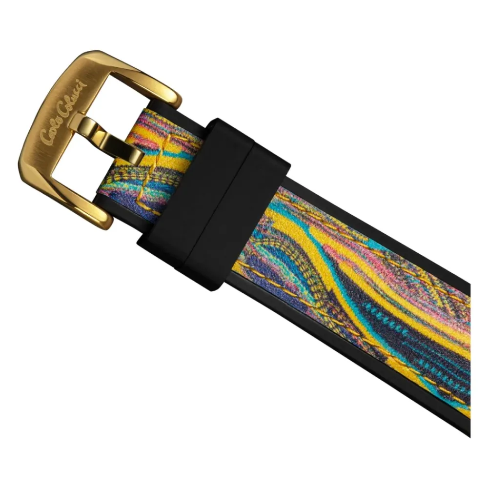 Heren Carlo Colucci Horloges^Sportief roestvrijstalen horloge met siliconen band