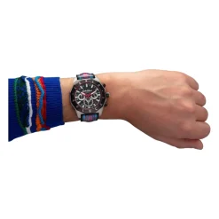 Heren Carlo Colucci Sportief roestvrijstalen horloge met siliconen band