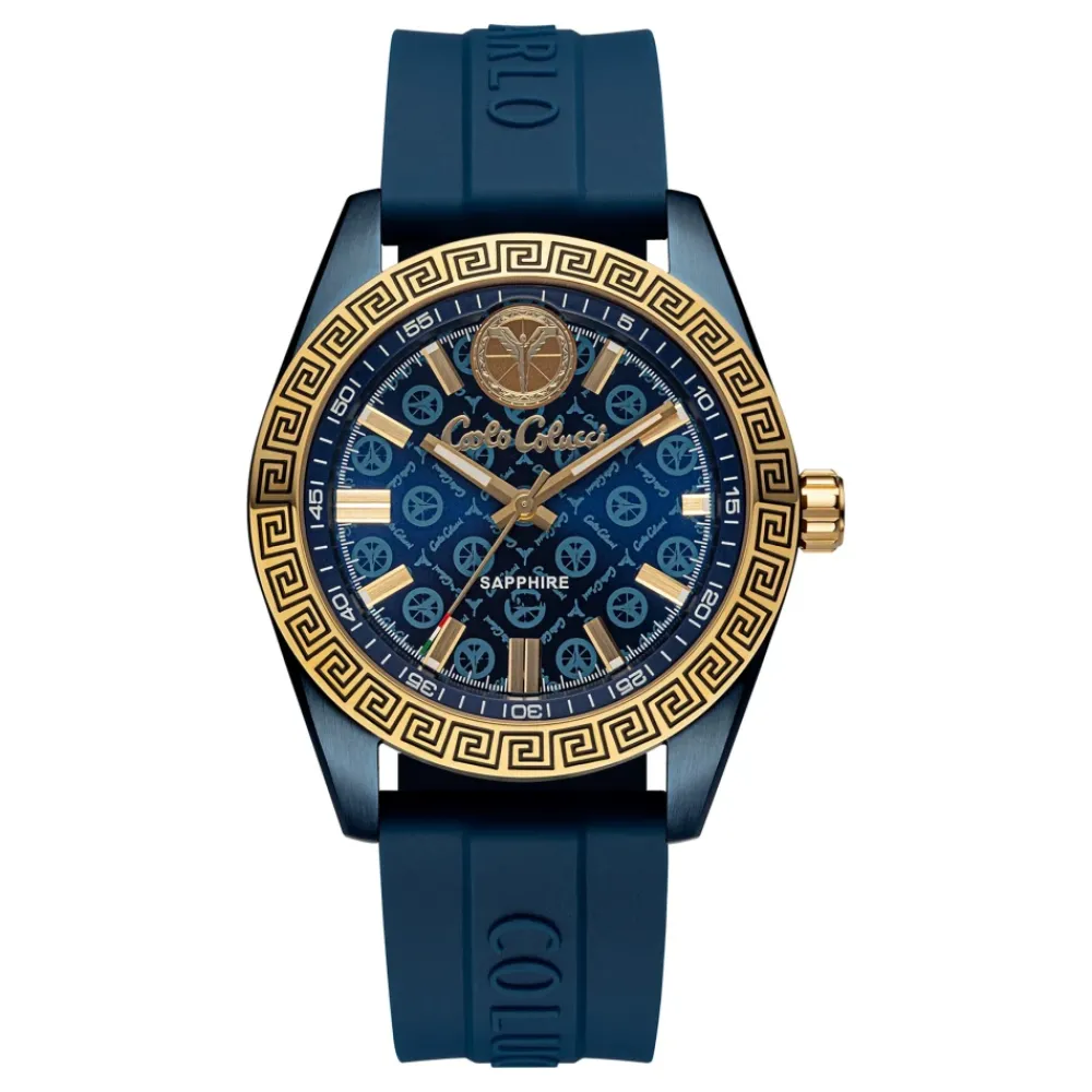 Heren Carlo Colucci Horloges^Sportief-Elegante Herenhorloge met Siliconen Band