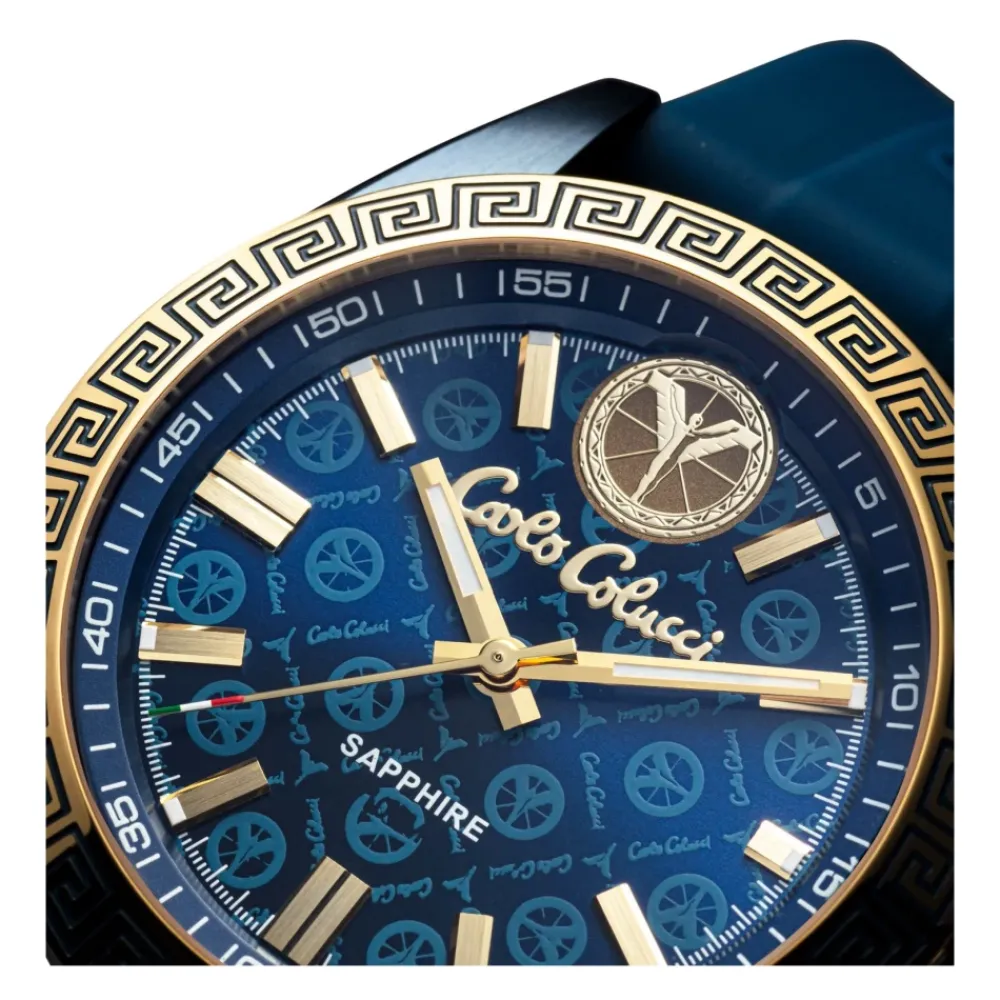 Heren Carlo Colucci Horloges^Sportief-Elegante Herenhorloge met Siliconen Band
