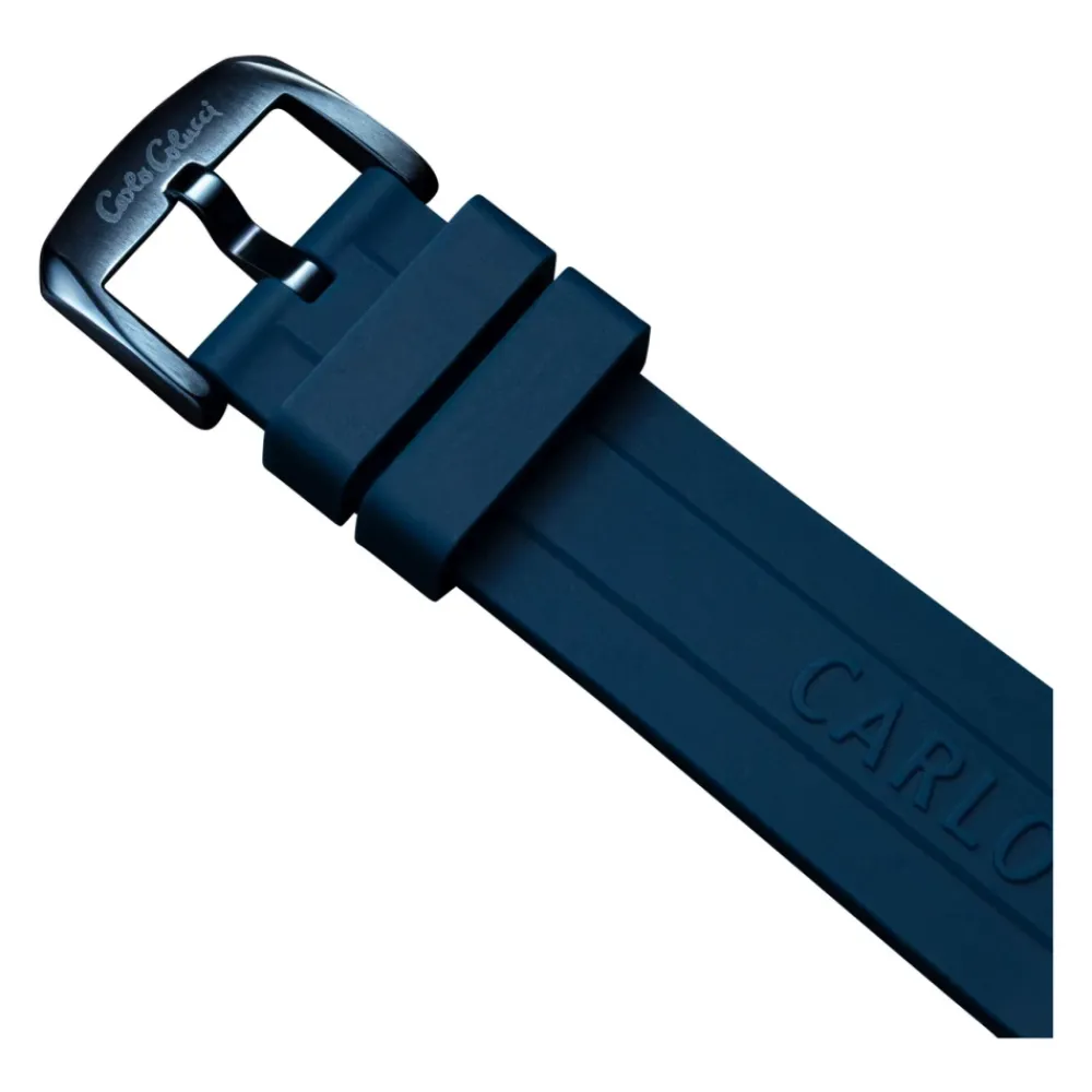 Heren Carlo Colucci Horloges^Sportief-Elegante Herenhorloge met Siliconen Band