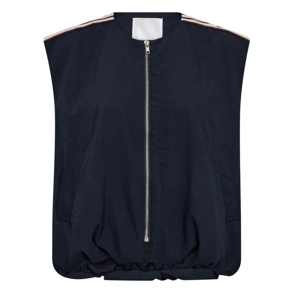 DAMES Co'Couture Sportieve Ballon Vest Jas met Strepen