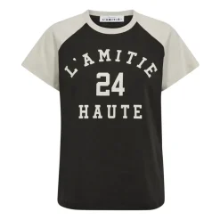 DAMES Haute L'Amitié Sportieve College Tee Top met Print