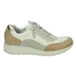 DAMES Durea Sportieve Lage Beige Sneakers