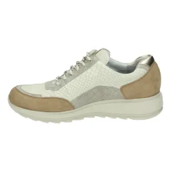 DAMES Durea Sportieve Lage Beige Sneakers