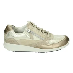 DAMES Durea Sneakers^Sportieve Lage Beige Sneakers