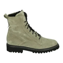 DAMES Durea Laarzen^Sportieve Mid Damesschoenen in Taupe